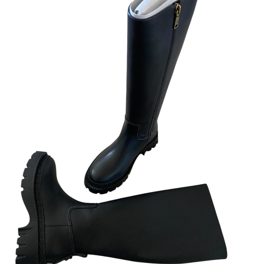 Coach leather tall riding boots size 6b 36.5 - Picture 2 of 10